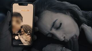 Tini kiscsaj megcsalja a pasiját és leszopja a méretes dákót